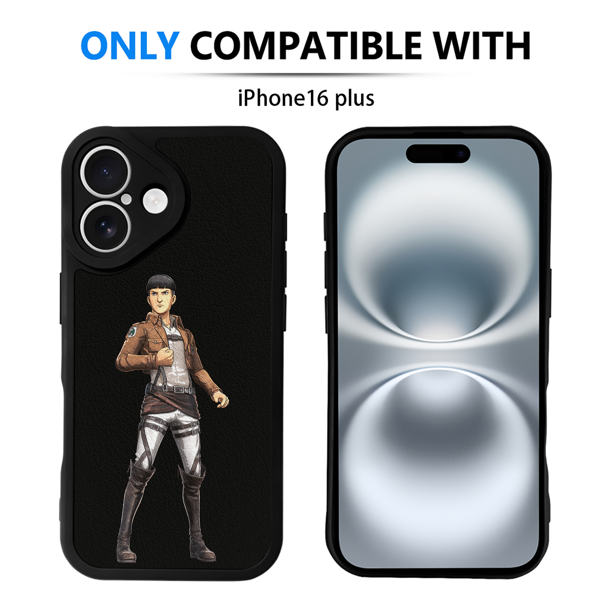 （画像用） 進撃の巨人 Attack on Titan 【iPhone 16シリーズ対応】シリコンスマホケース（レザー調） 材質：シリコン